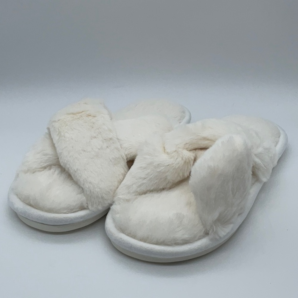 Crazy Lady - White slippers